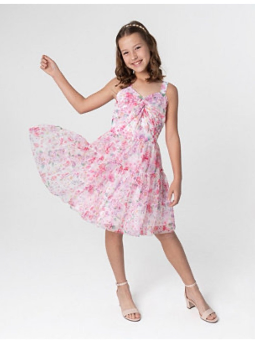 Rare Editions Pink Floral Kids Dress